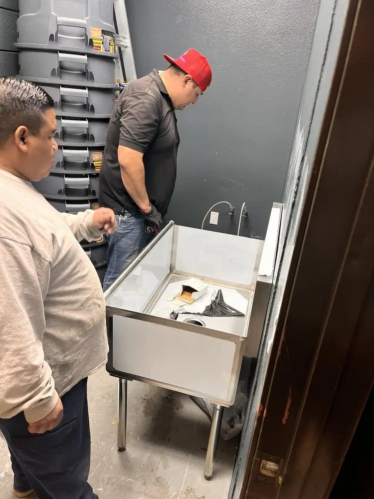 Commercial plumbing and sink installation in Keeter